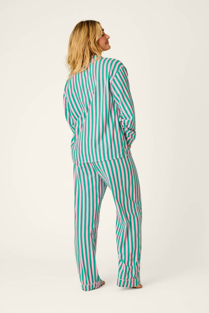 Ski Bunny Icon 3-Piece Long Sleeve Flannel PJ Set - TENDER PINK