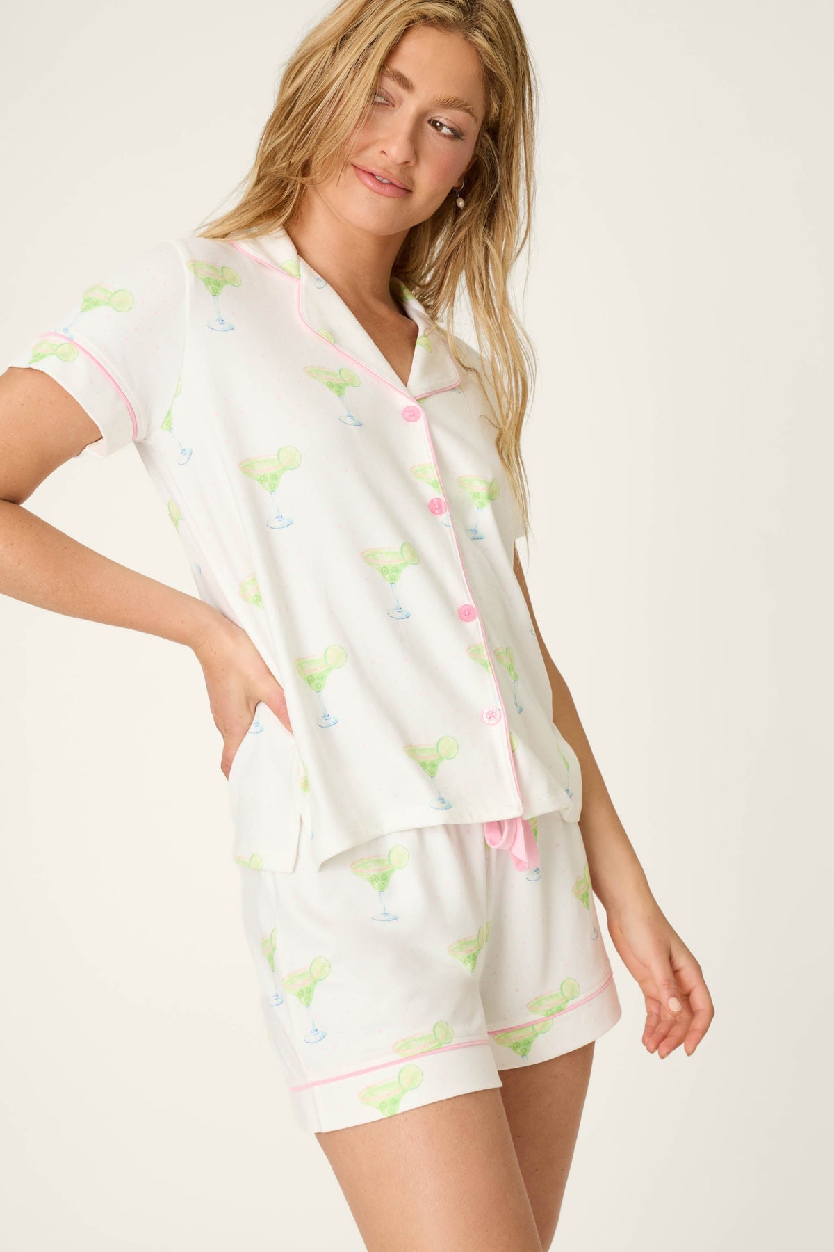 Margarita Mama Spicy Sips 3-Piece Short PJ Set - IVORY