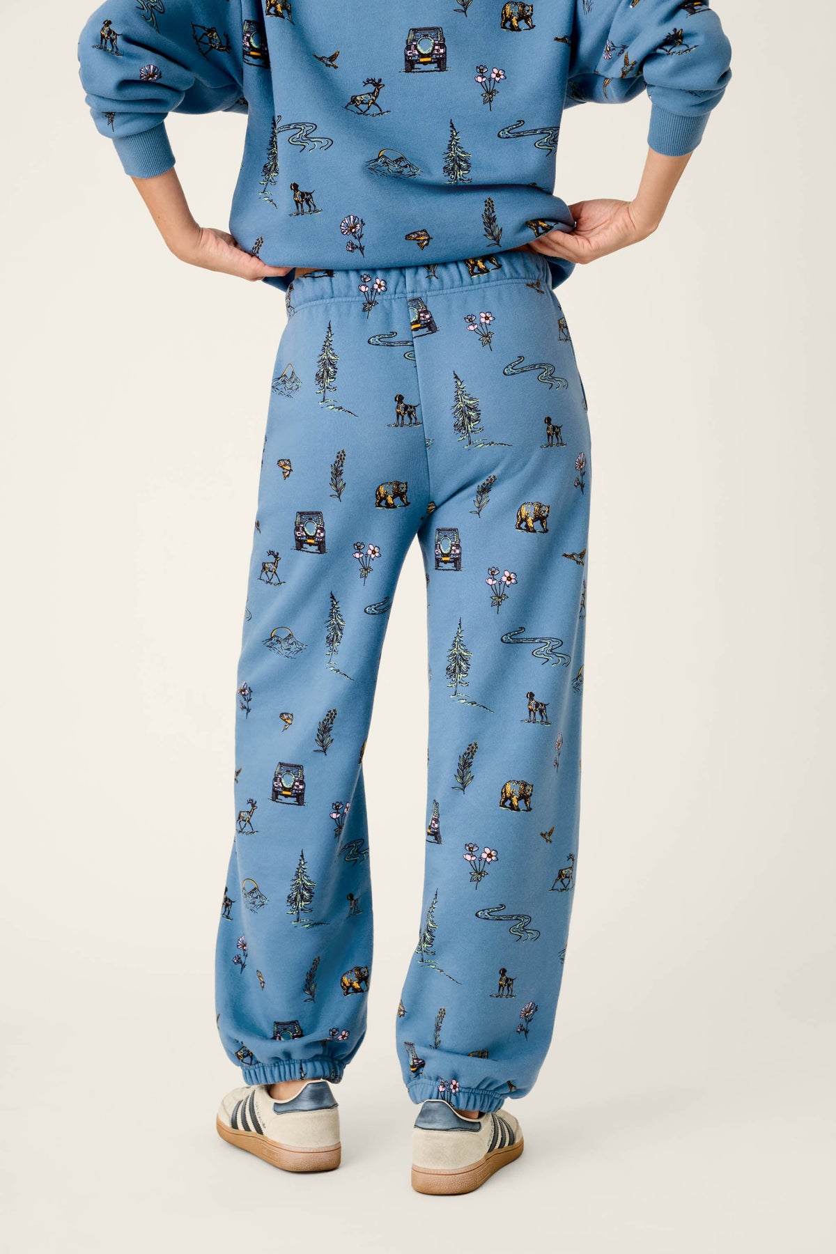 Nature Is My Therapy Nature Print Good Hang Joggers - LIGHT STEEL