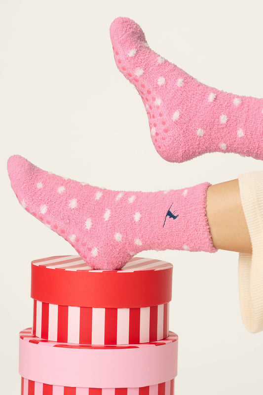 Ski Jammie Classics Ski Bunny Socks - PINK