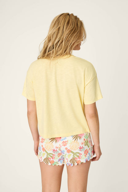 Softee "Feelin' Prickly" Graphic Print T-Shirt - VANILLA