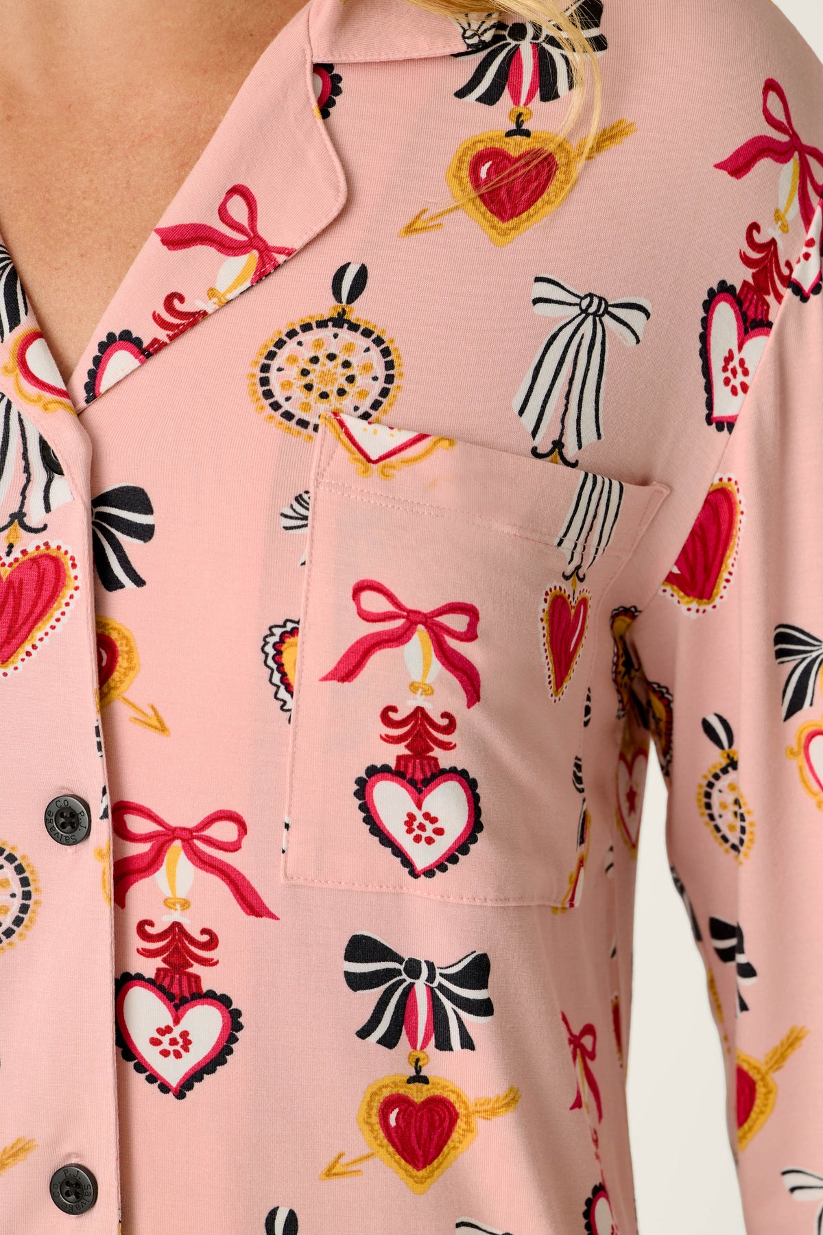 Sweetheart Dreams Love Lockets Print Nightshirt - ICED ROSE
