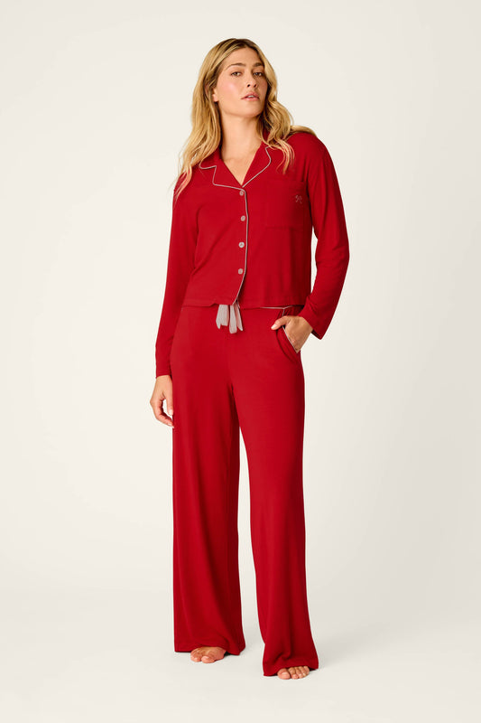 Sweetheart Dreams Red Long Sleeve PJ Set - JESTER RED
