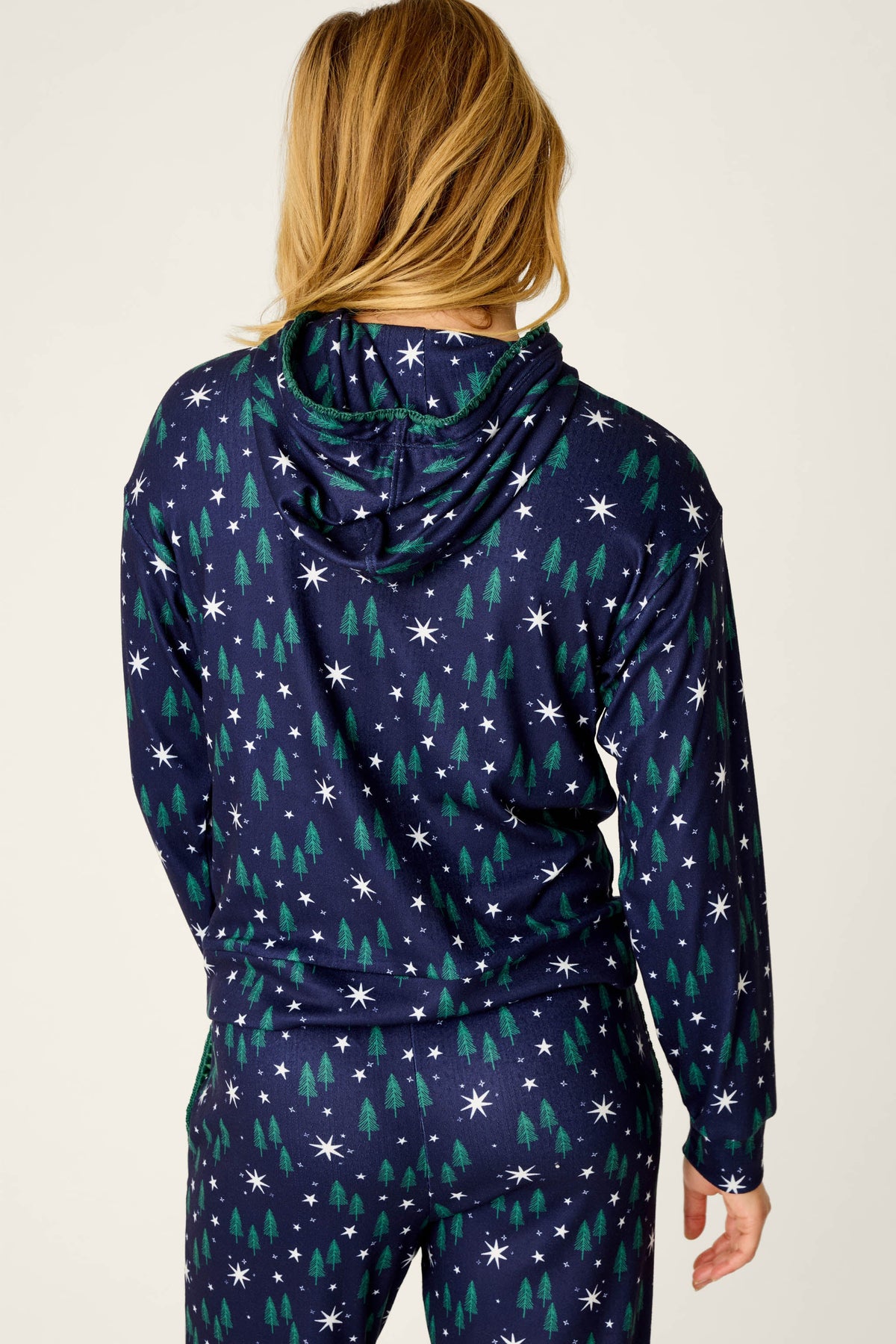 Under the Stars Magical Forest Print Hoodie - BLUE INK
