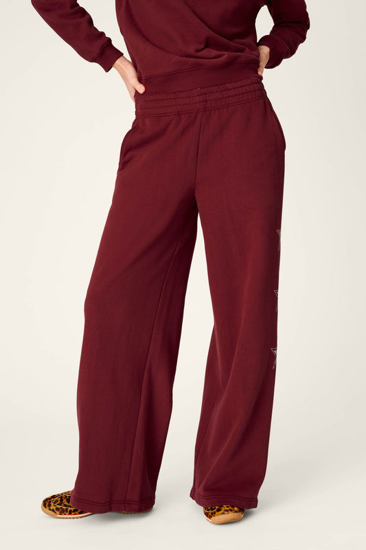 Western Ways Dark Wine BFF Lounge Pants - DARK WINE
