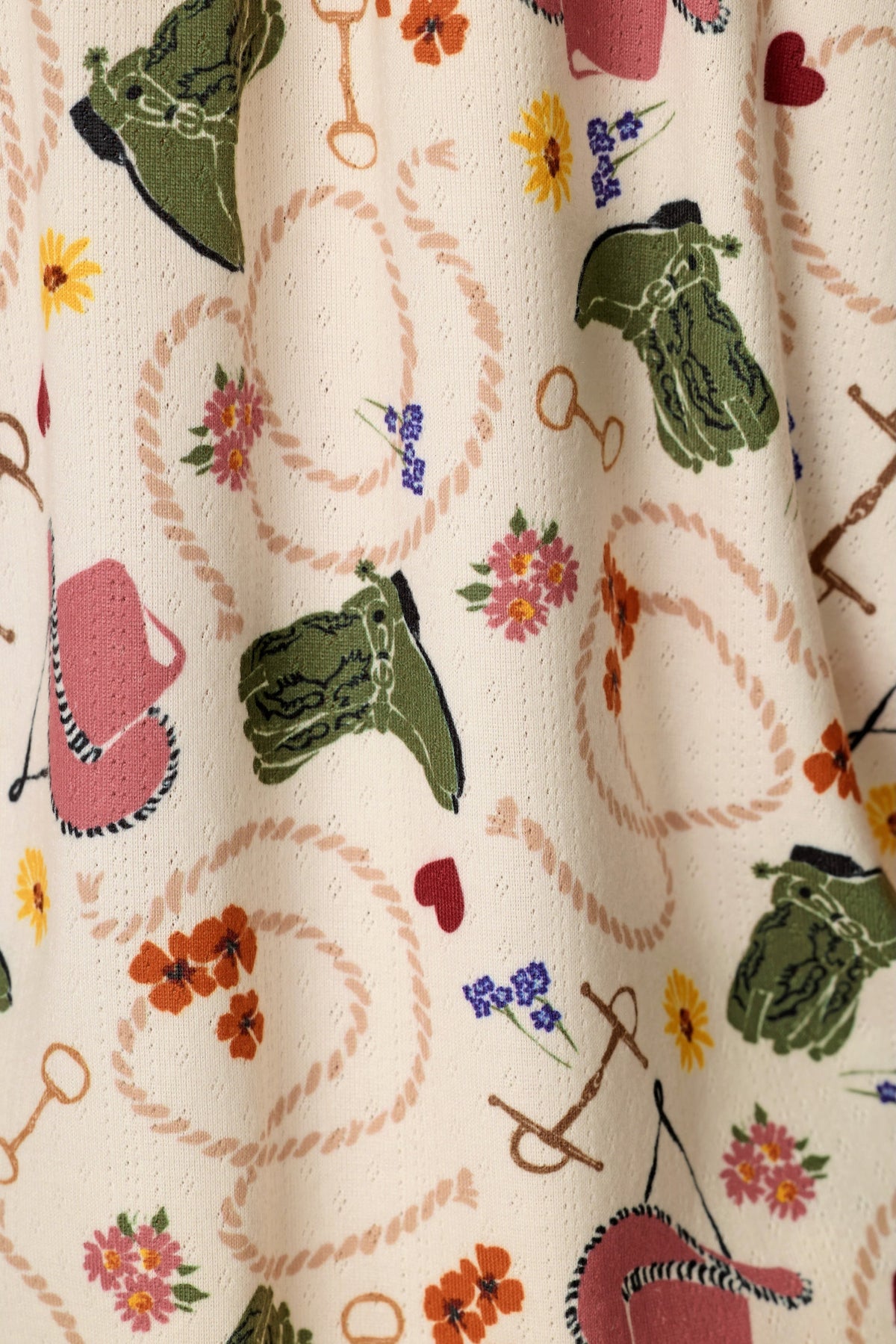 Saddle Up Western Print Pajama Pants - NUDE