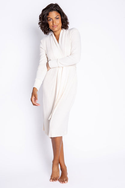 Textured Essentials Stone Robe - Stone