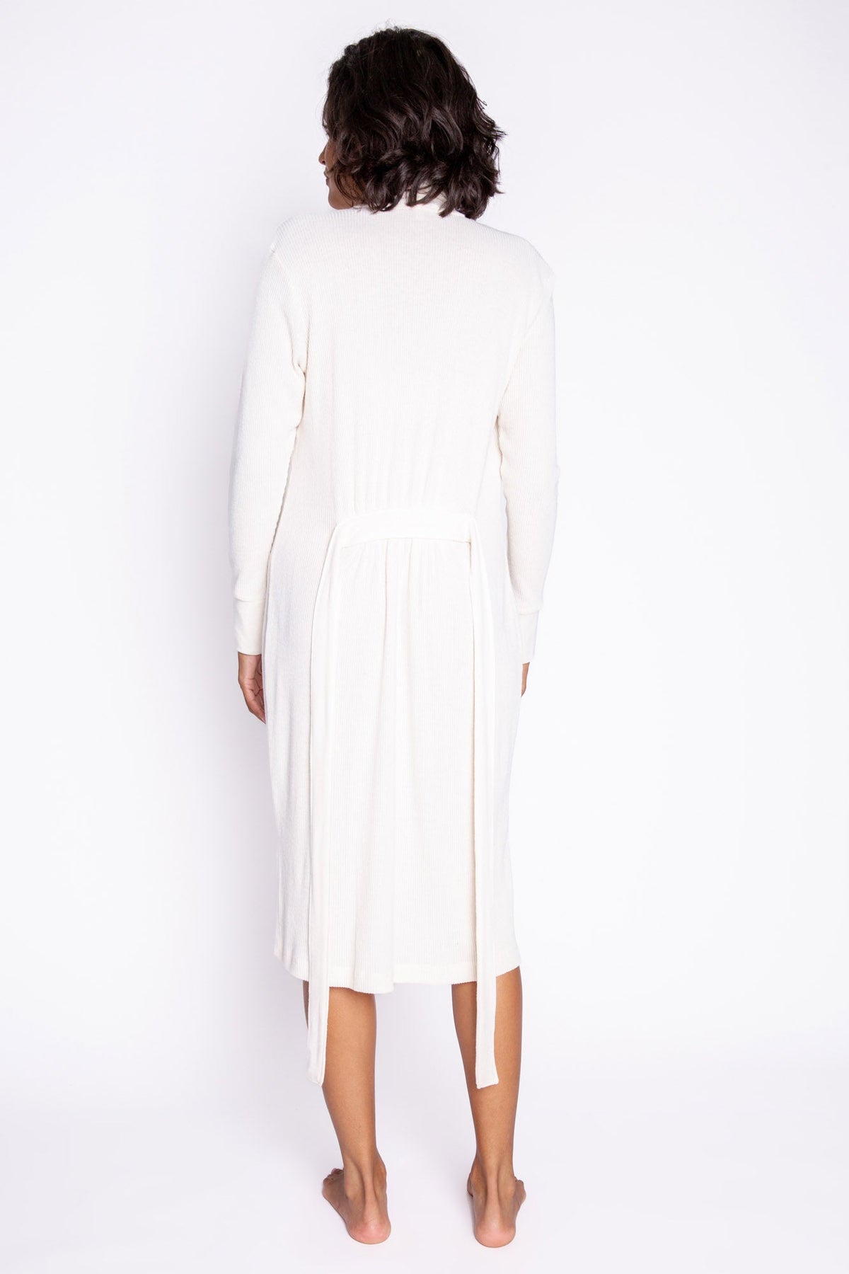Textured Essentials Stone Robe - Stone