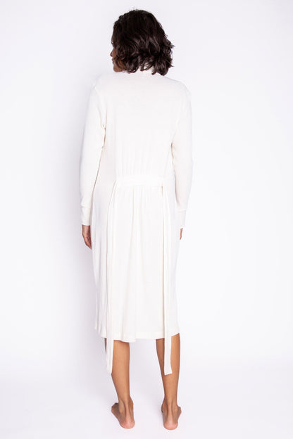 Textured Essentials Stone Robe - Stone
