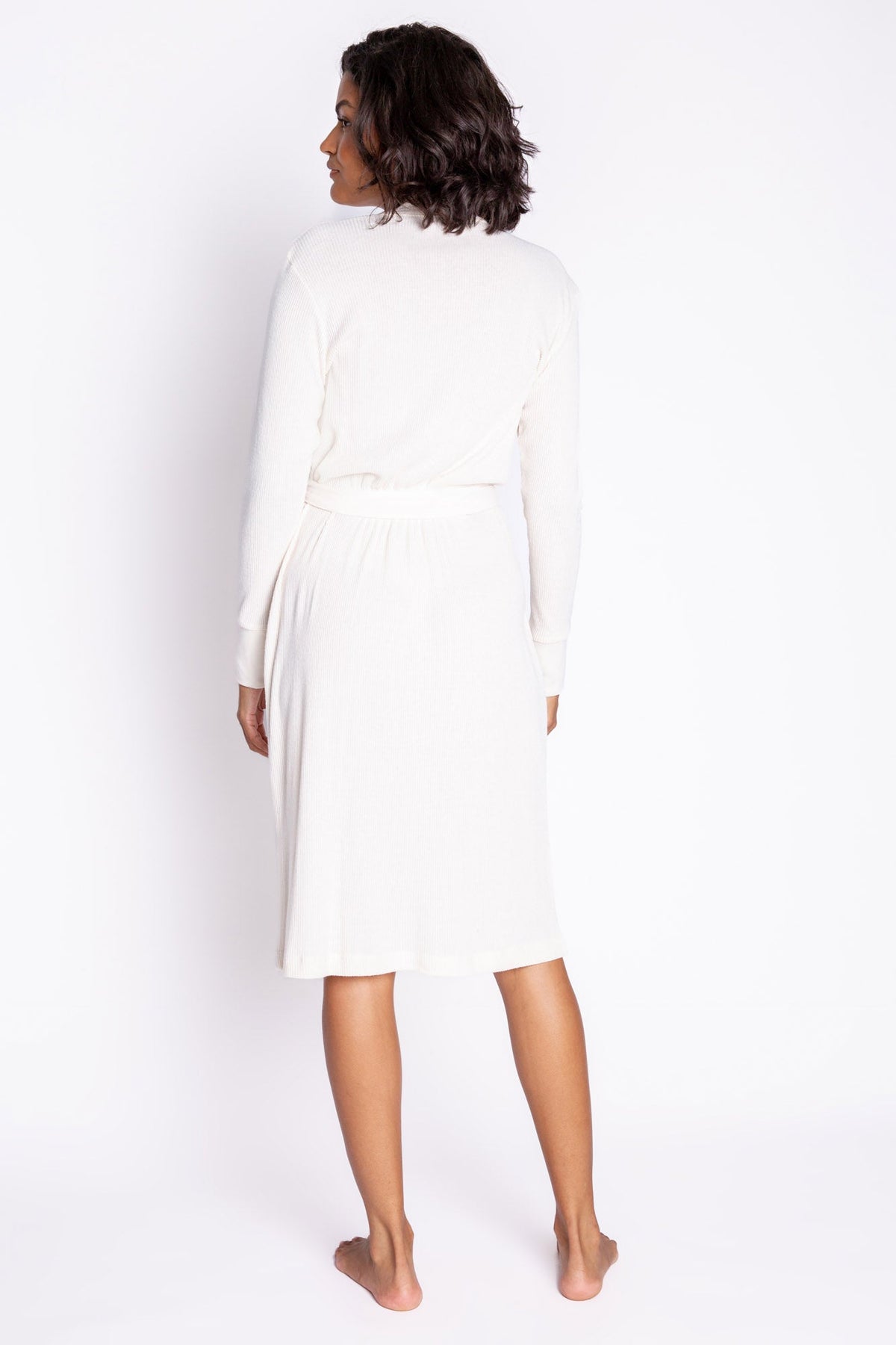 Textured Essentials Stone Robe - Stone